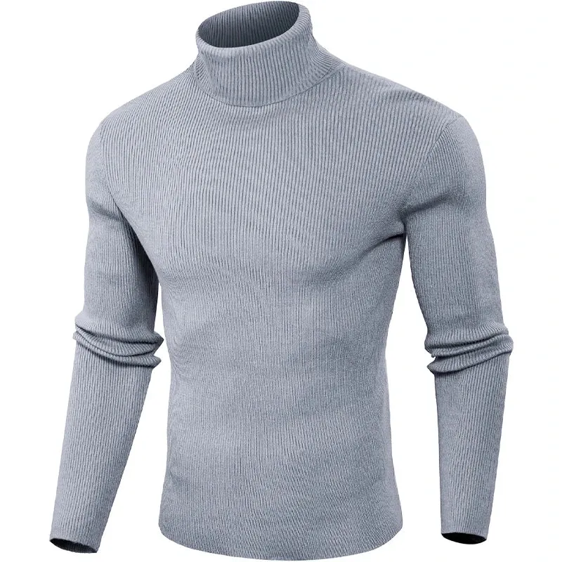 Herren Rollkragen Pullover Sweatshirt Leichter Pulli Sweater Shirt Langarmshirt