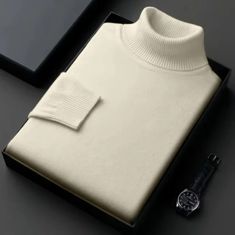 Herren Rollkragen Pullover Sweatshirt Leichter Pulli Sweater Shirt Langarmshirt