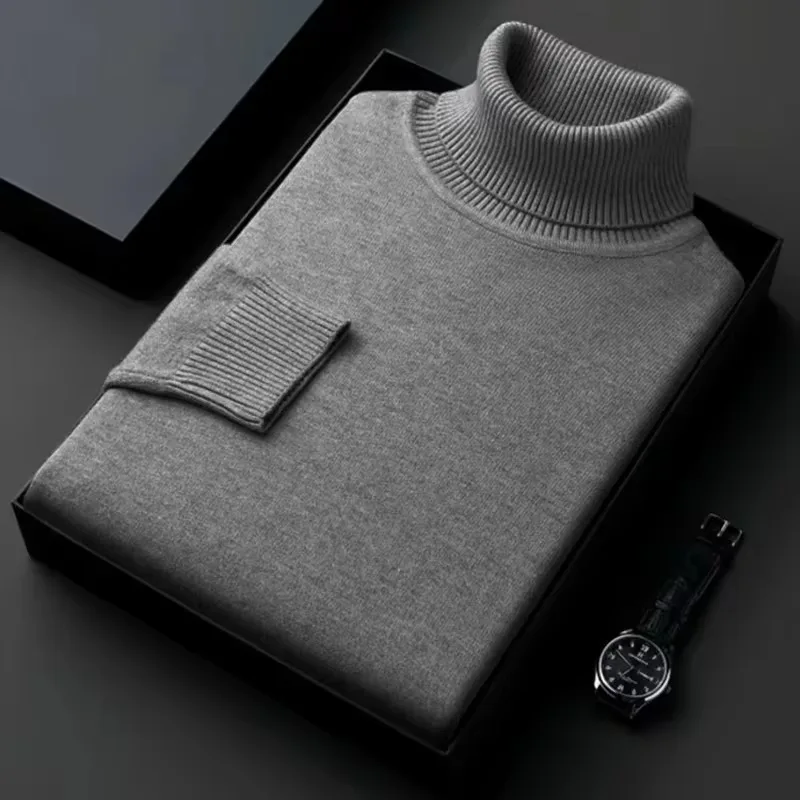 Herren Rollkragen Pullover Sweatshirt Leichter Pulli Sweater Shirt Langarmshirt