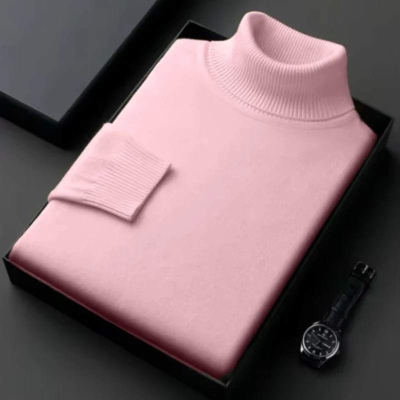 Herren Rollkragen Pullover Sweatshirt Leichter Pulli Sweater Shirt Langarmshirt