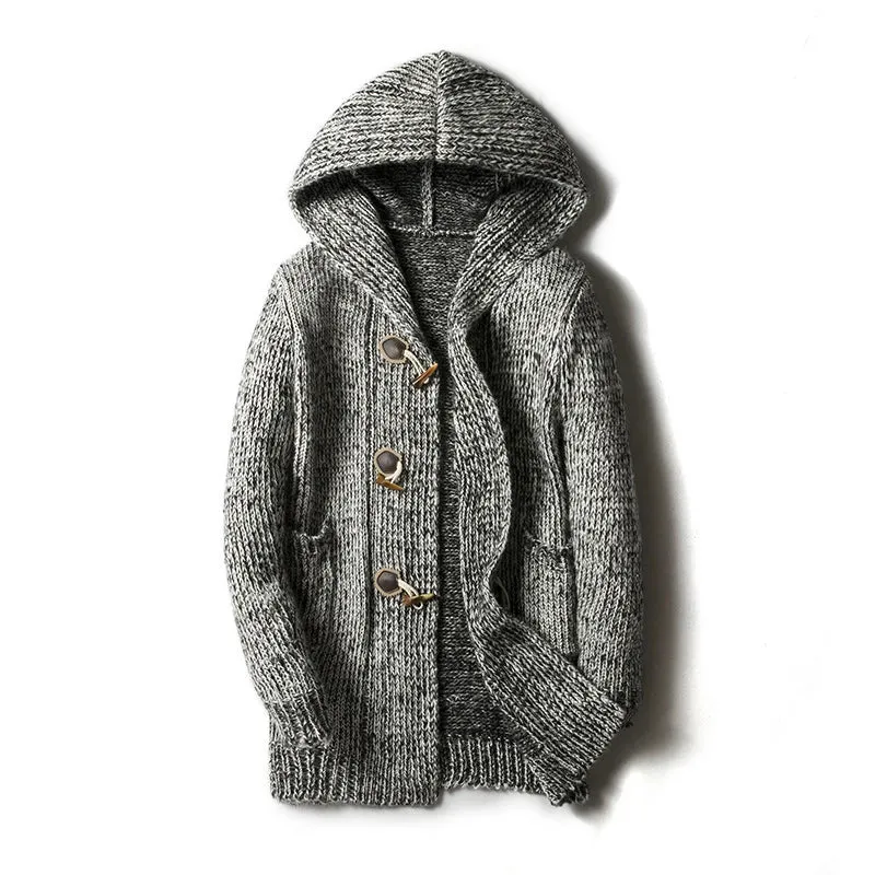 Herren Herbst Jacke Übergangsjacke Sweatjacke Sweater Strickjacke mit Zopfmuster