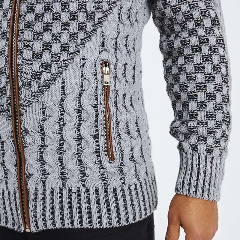 Herren Pullover Sweatshirt Troyer Pulli Sweater Stehkragen Zipper Langarmpulli