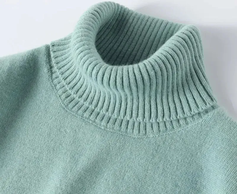 Herren Rollkragen Pullover Sweatshirt Langarm Pulli Sweater Shirt 100% Kaschmir