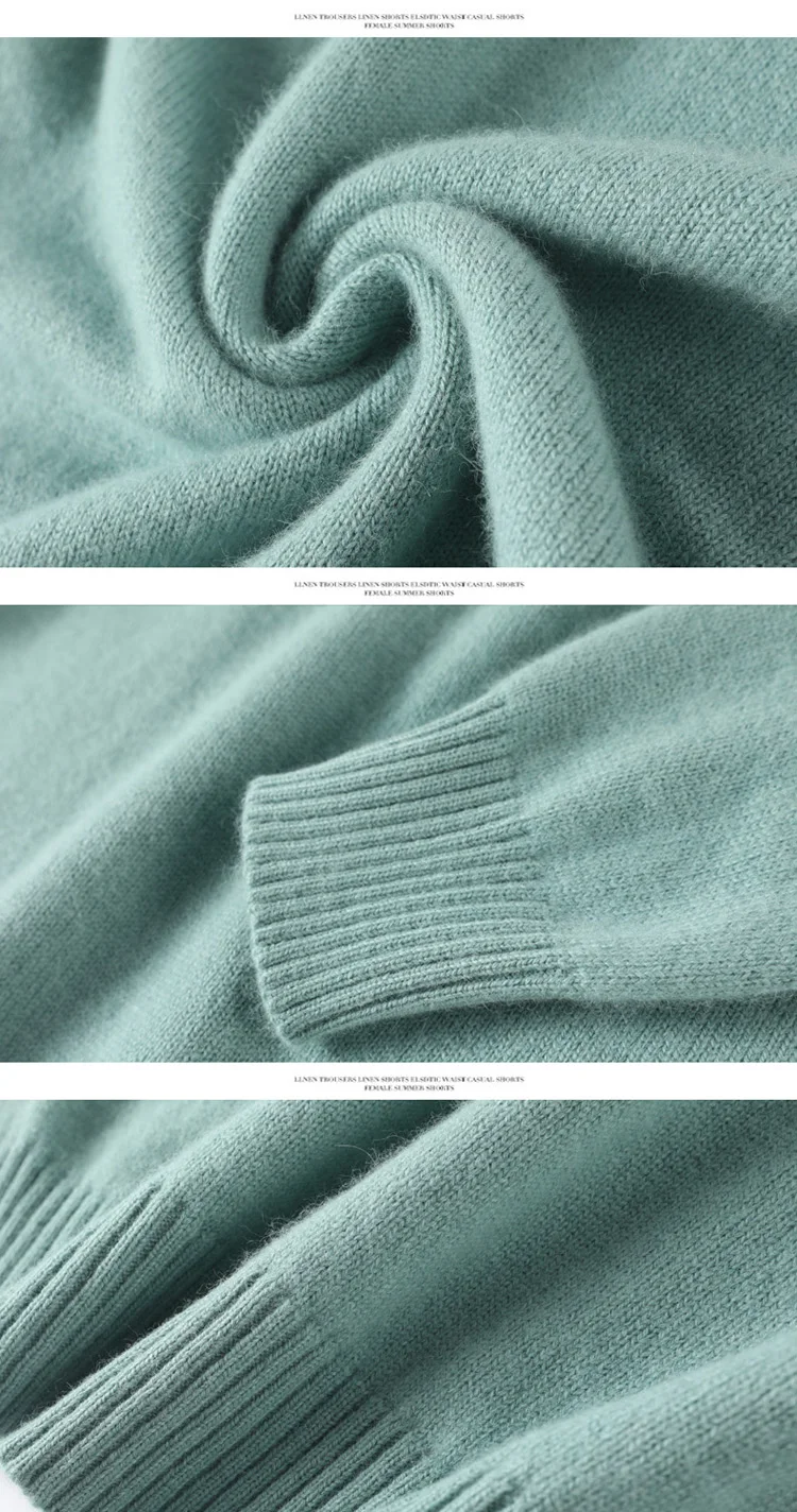 Herren Rollkragen Pullover Sweatshirt Langarm Pulli Sweater Shirt 100% Kaschmir
