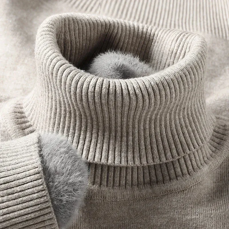 Herren Rollkragen Pullover Sweatshirt Leichter Pulli Sweater Shirt Langarmshirt