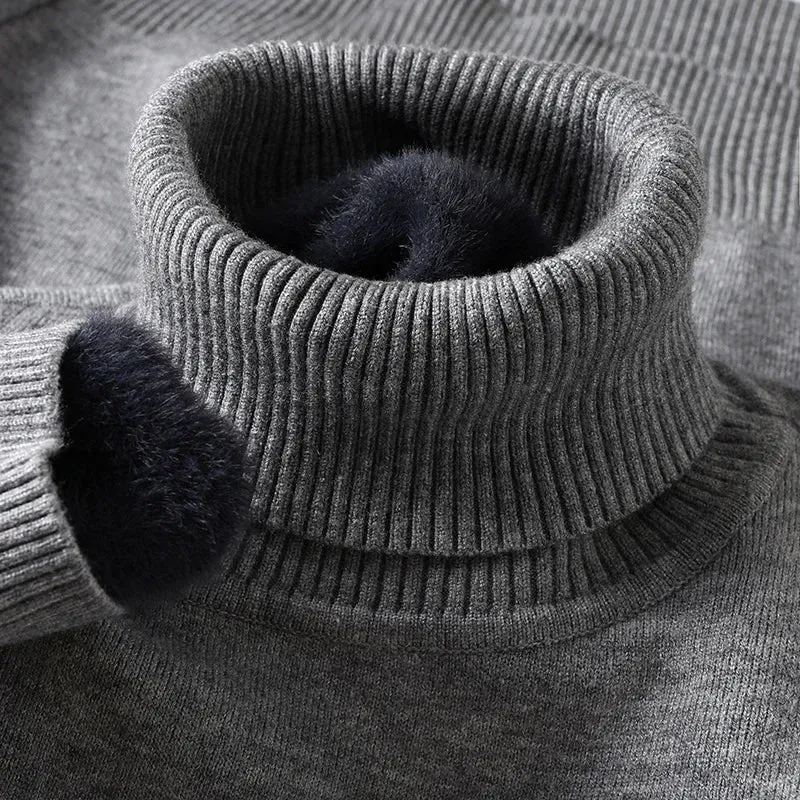 Herren Rollkragen Pullover Sweatshirt Leichter Pulli Sweater Shirt Langarmshirt