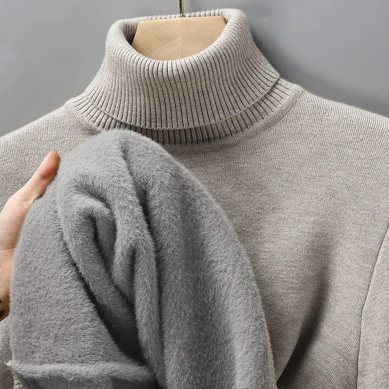 Herren Rollkragen Pullover Sweatshirt Leichter Pulli Sweater Shirt Langarmshirt