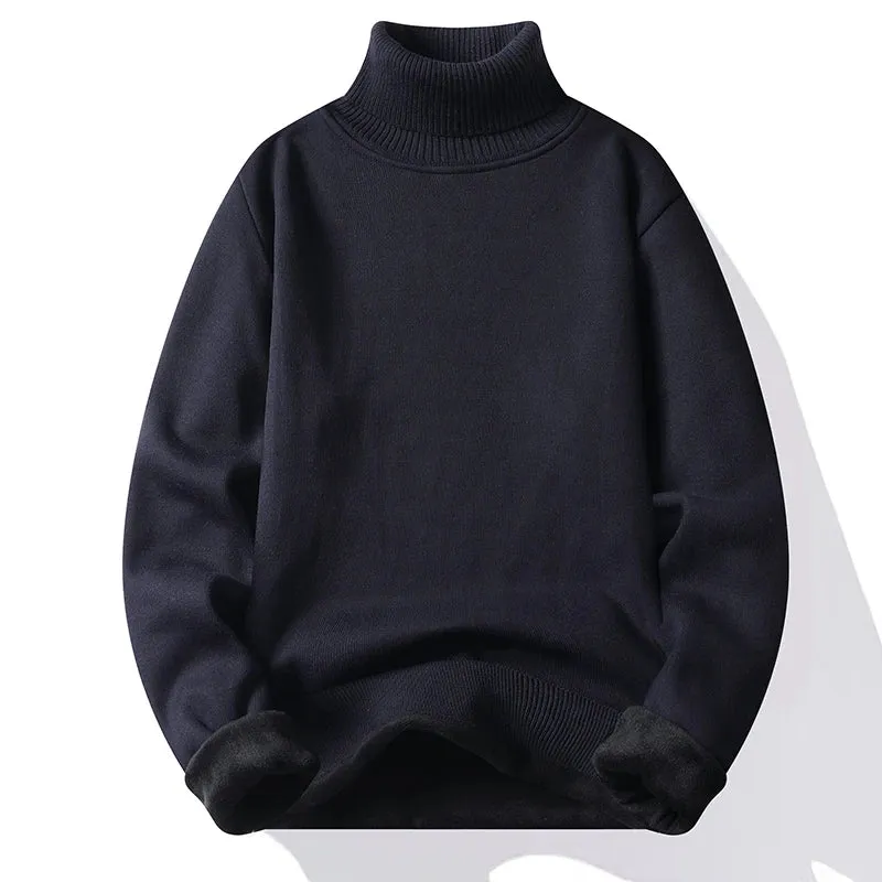 Herren Rollkragen Pullover Sweatshirt Leichter Pulli Sweater Shirt Langarmshirt