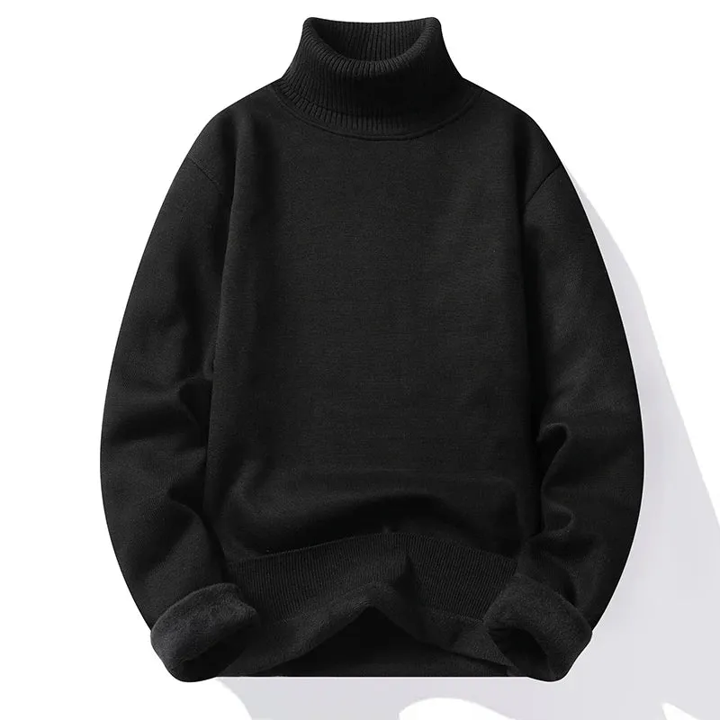 Herren Rollkragen Pullover Sweatshirt Leichter Pulli Sweater Shirt Langarmshirt