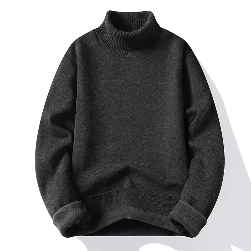 Herren Rollkragen Pullover Sweatshirt Leichter Pulli Sweater Shirt Langarmshirt