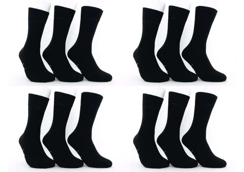 12 Paar Socken "Bambus" schwarz