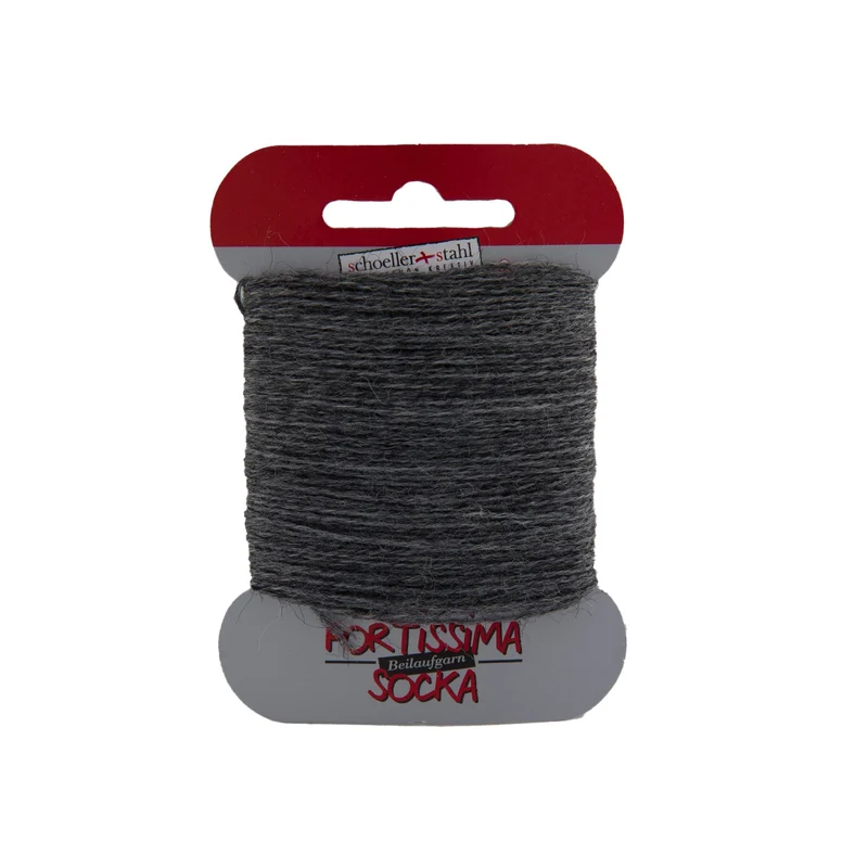 Fortissima Socken-Beilaufgarn 40m/5g | Farbe 1057 - MITTELGRAU-MELIERT