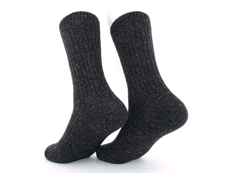 2 Paar Wollsocken mit Seide anthrazit