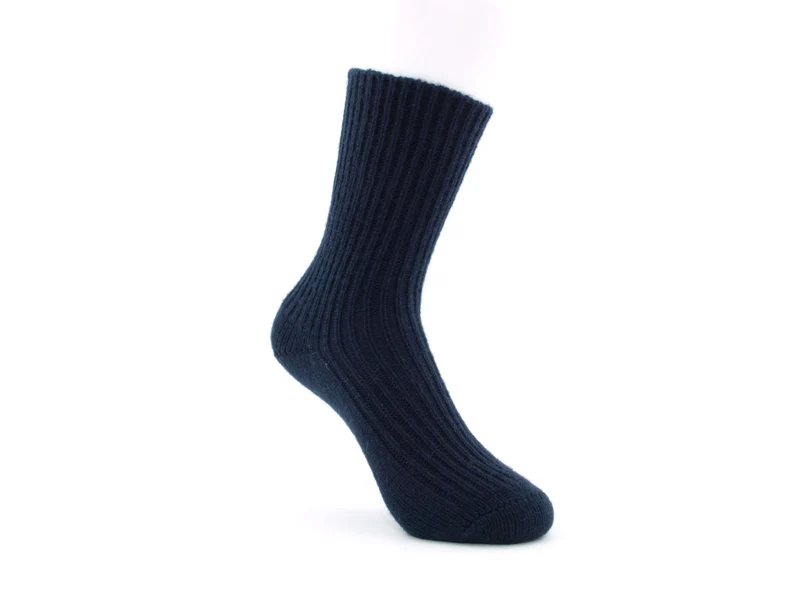 1 Paar Kindersocken 100 % Schurwolle marine