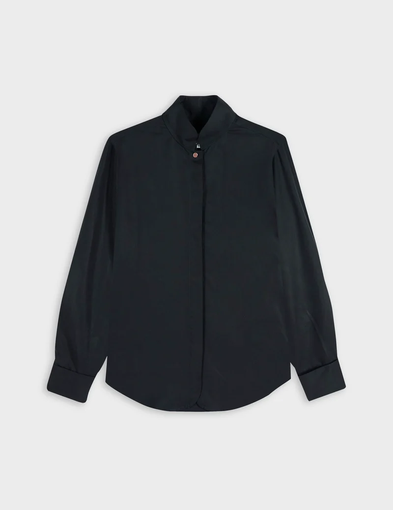 Chemise Peyton en lyocell bleu marine