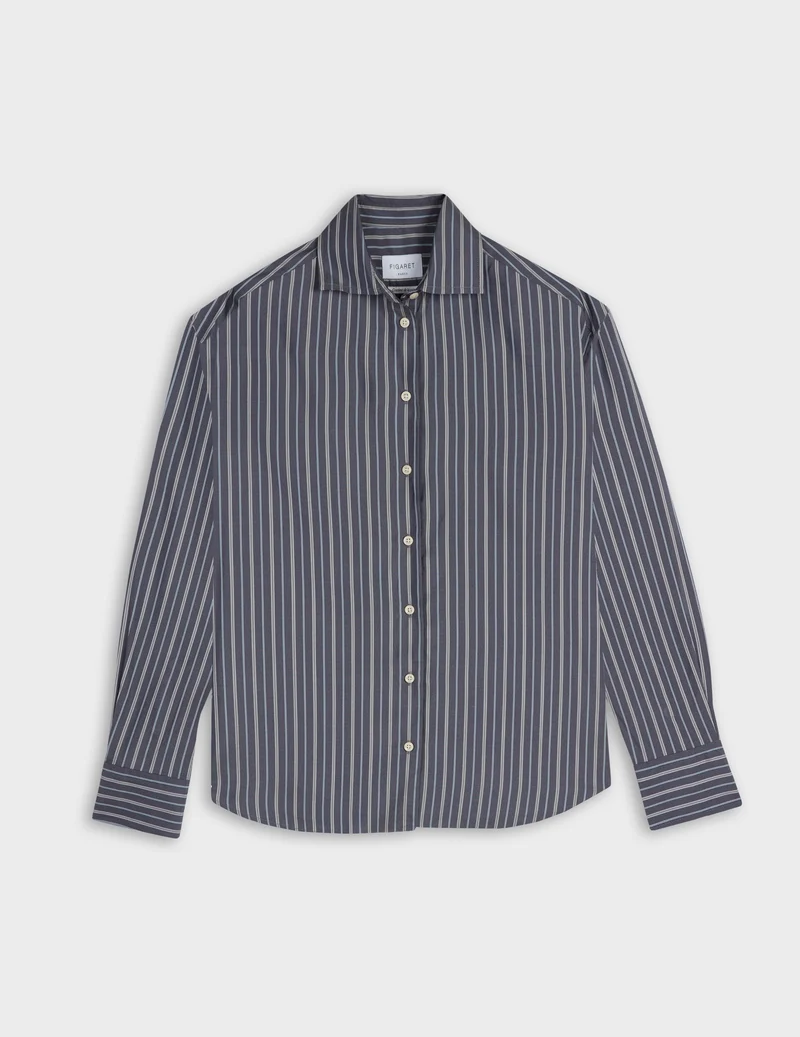 Chemise Mélinda rayée marine