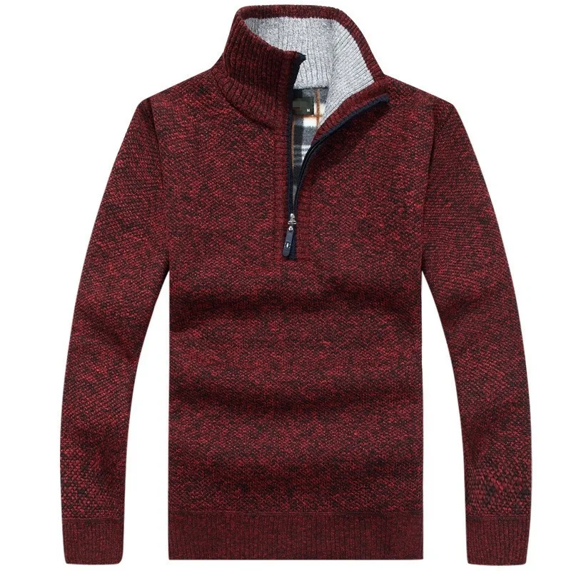 Herren Pullover Sweatshirt Troyer Pulli Sweater Stehkragen Zipper Langarmpulli
