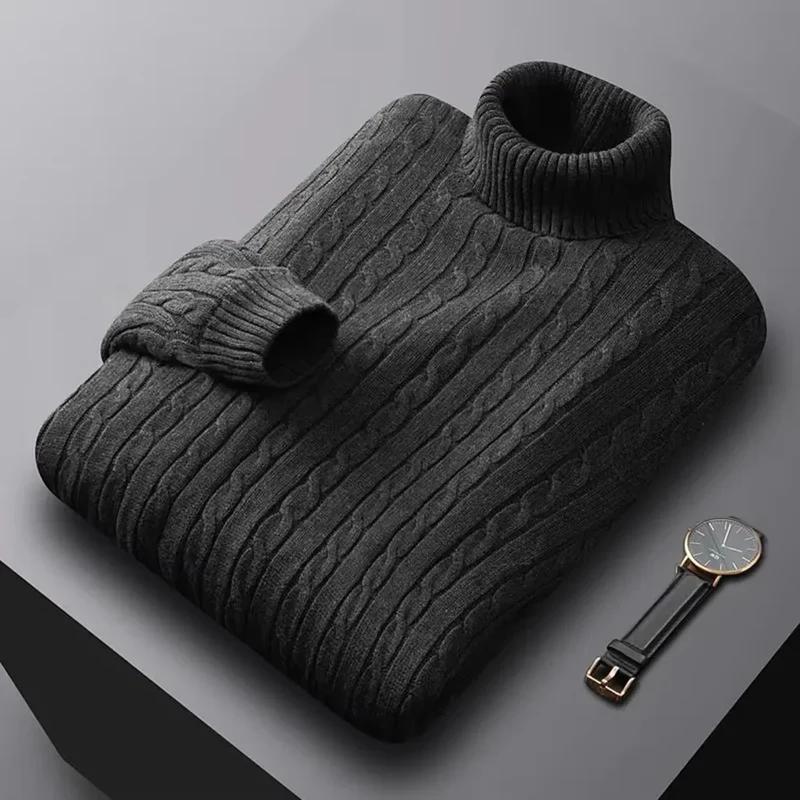 Herren Rollkragen Pullover Sweatshirt Pulli Zipper Sweater Shirt Langarmshirt