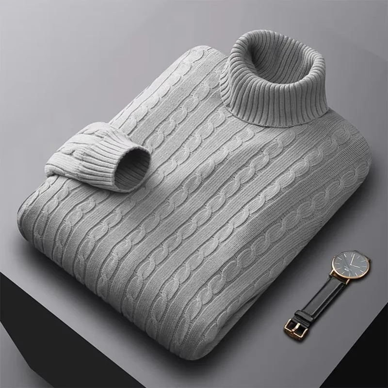 Herren Rollkragen Pullover Sweatshirt Pulli Zipper Sweater Shirt Langarmshirt