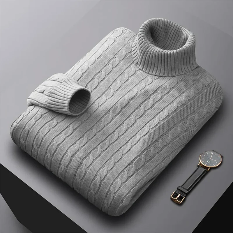 Herren Rollkragen Pullover Sweatshirt Pulli Zipper Sweater Shirt Langarmshirt