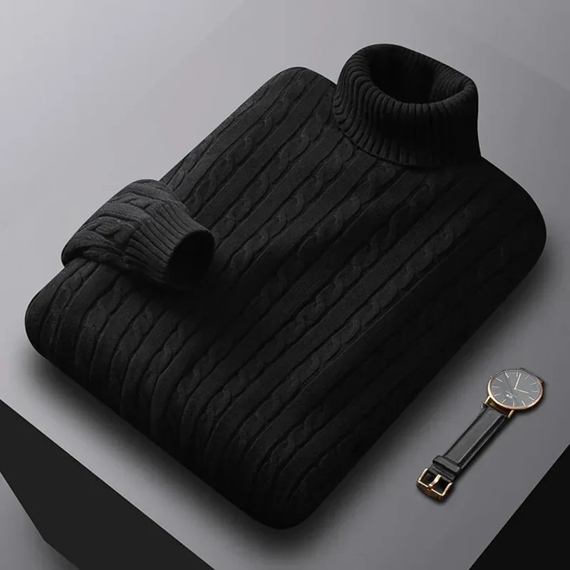 Herren Rollkragen Pullover Sweatshirt Pulli Zipper Sweater Shirt Langarmshirt