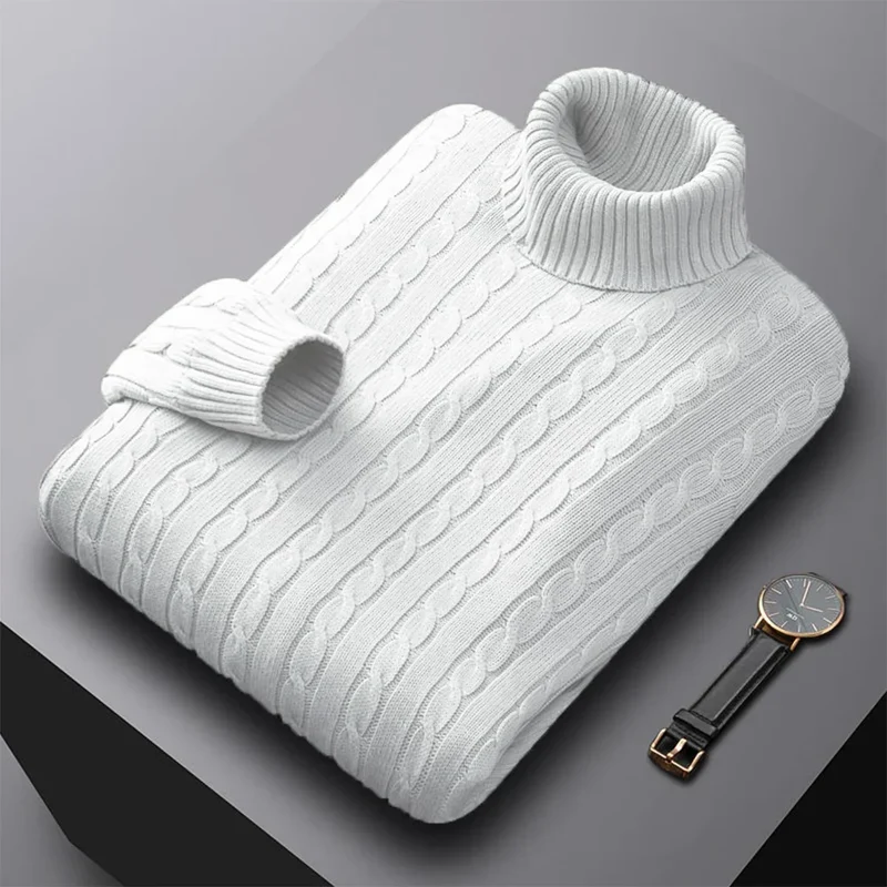 Herren Rollkragen Pullover Sweatshirt Pulli Zipper Sweater Shirt Langarmshirt