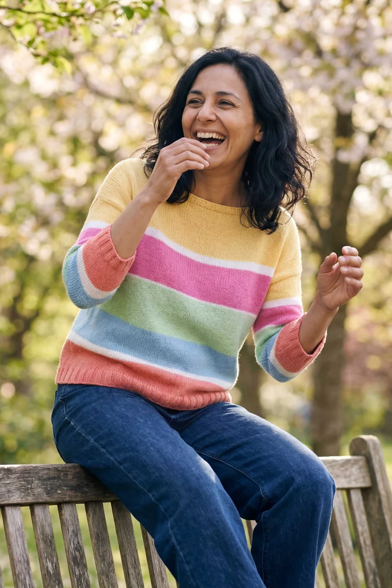 Anleitung Pulli mit Blockstreifen – pastell
