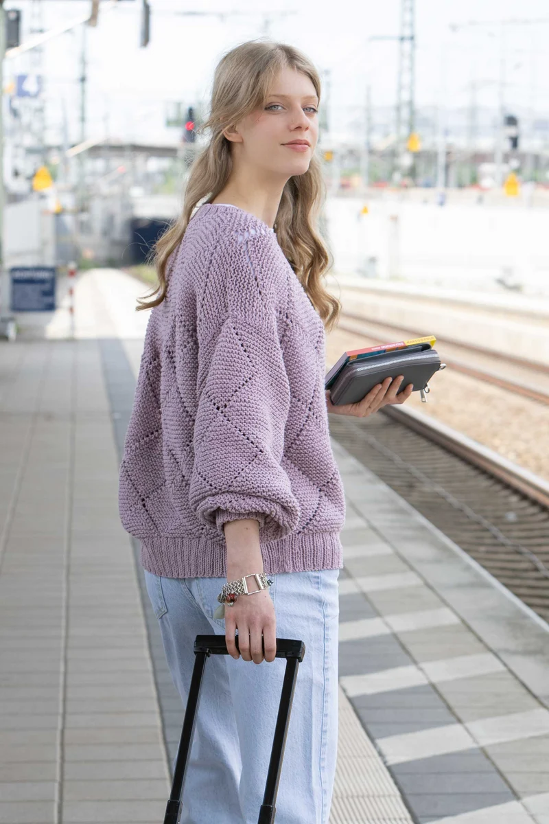 Anleitung Lilac Pulli mit Rauten