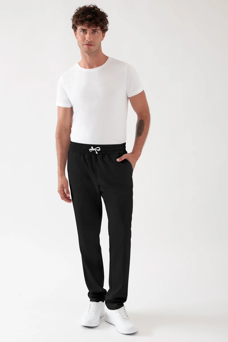 TENCEL™ Hose Unisex - Rundumgummibund schwarz