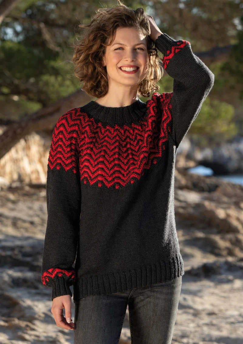 Pullover Rosso Grafito