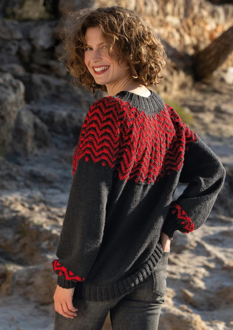 Pullover Rosso Grafito