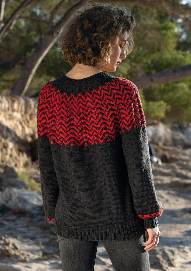 Pullover Rosso Grafito