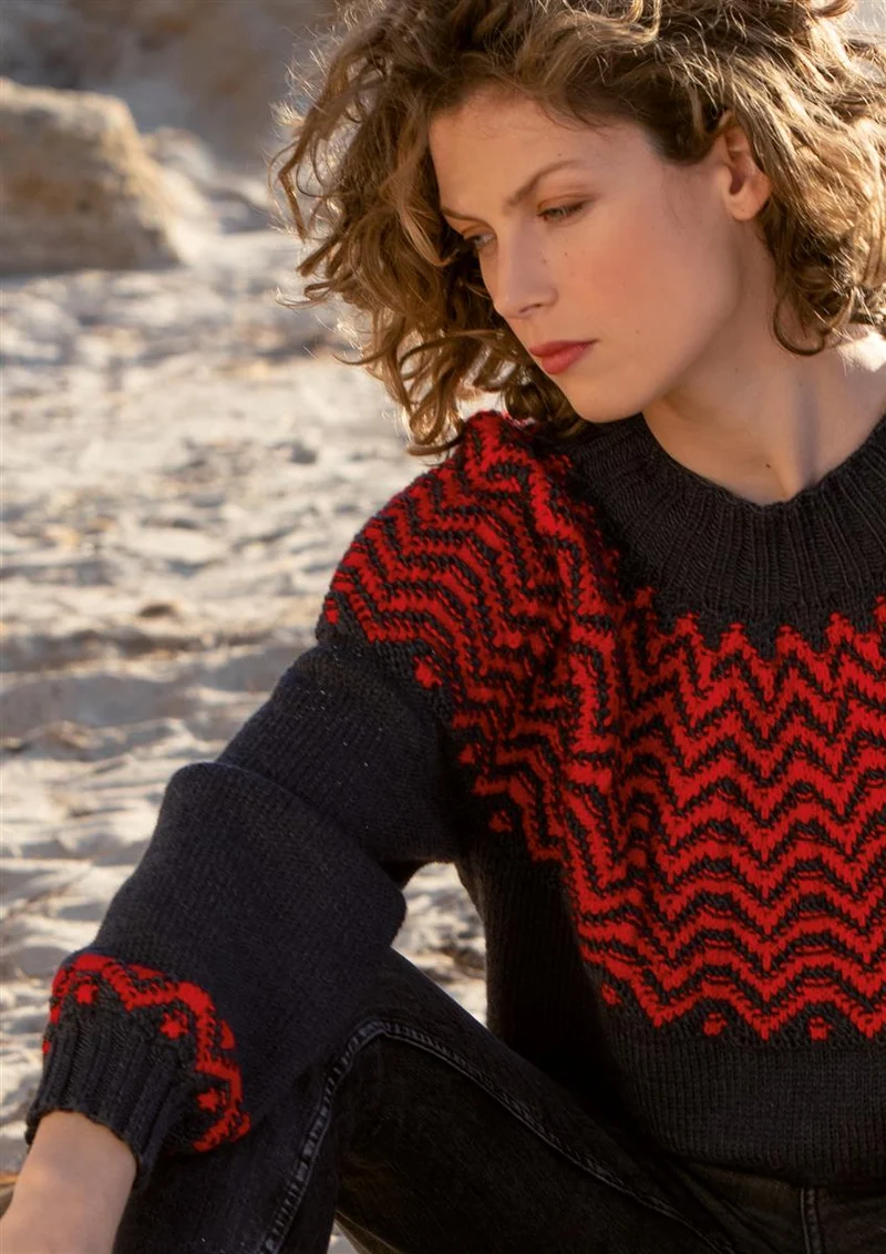Pullover Rosso Grafito