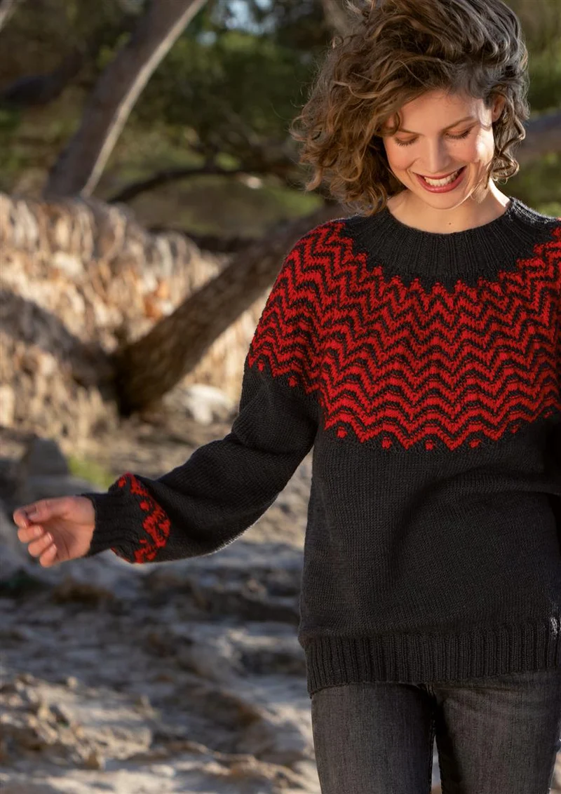 Pullover Rosso Grafito
