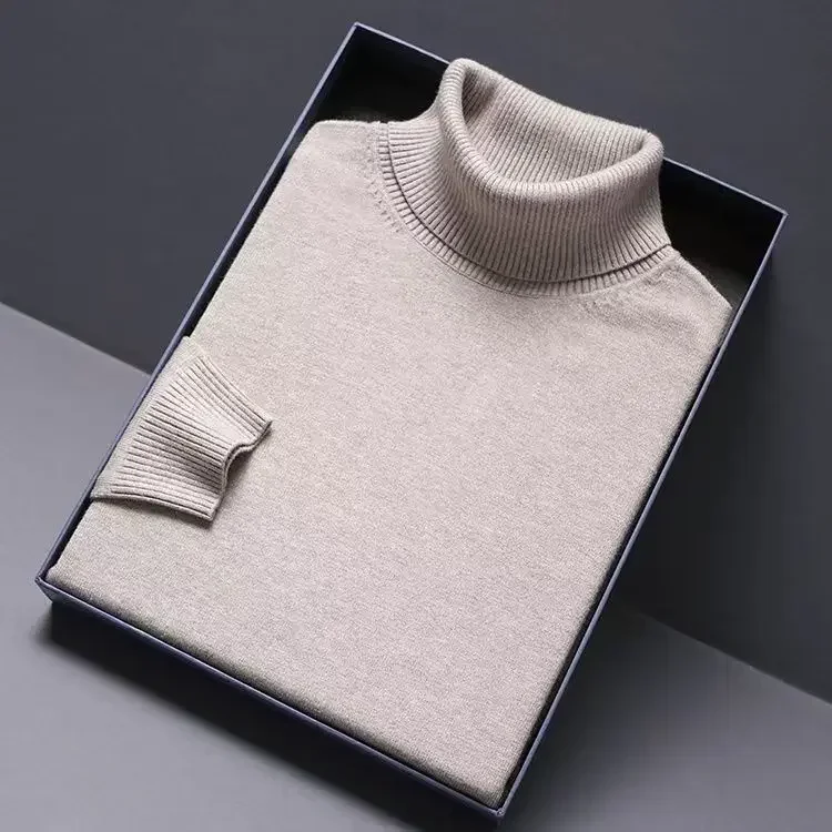 Herren Rollkragen Pullover Sweatshirt Leichter Pulli Sweater Shirt Langarmshirt