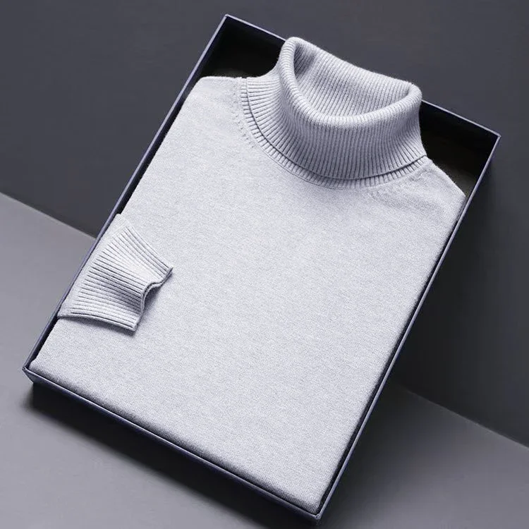 Herren Rollkragen Pullover Sweatshirt Leichter Pulli Sweater Shirt Langarmshirt