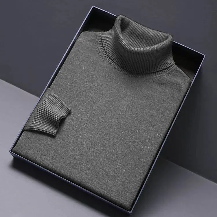 Herren Rollkragen Pullover Sweatshirt Leichter Pulli Sweater Shirt Langarmshirt