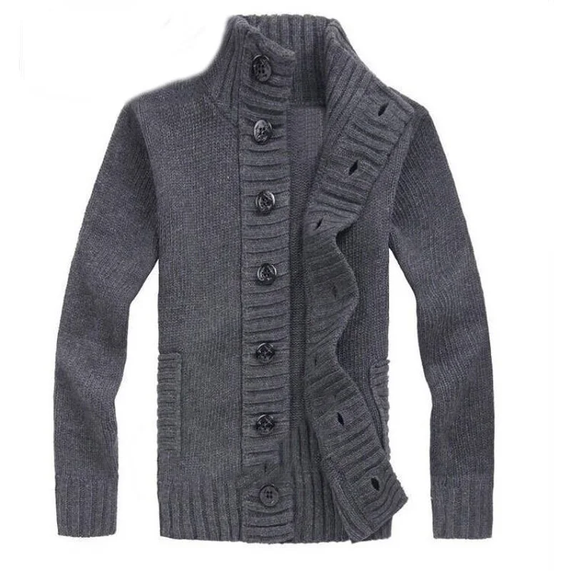 Herren Herbst Jacke Übergangsjacke Sweatjacke Sweater Strickjacke mit Zopfmuster