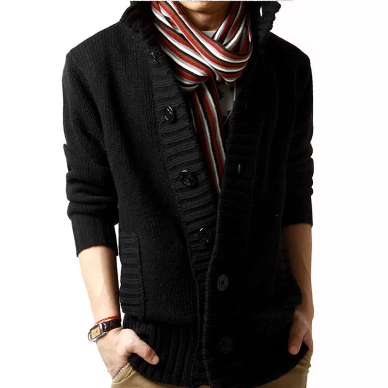 Herren Herbst Jacke Übergangsjacke Sweatjacke Sweater Strickjacke mit Zopfmuster