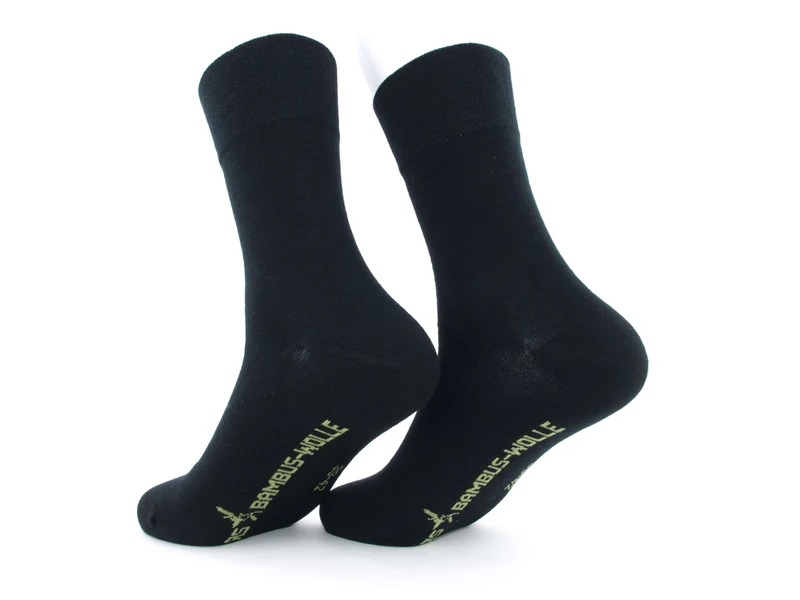 2 Paar Woll-Viskose-Socken schwarz