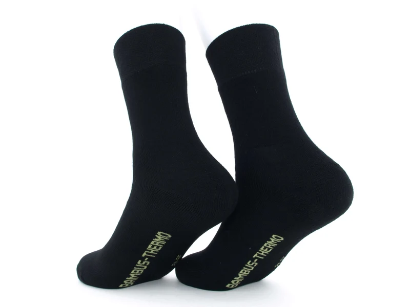2 Paar Thermosocken "Bambus" schwarz
