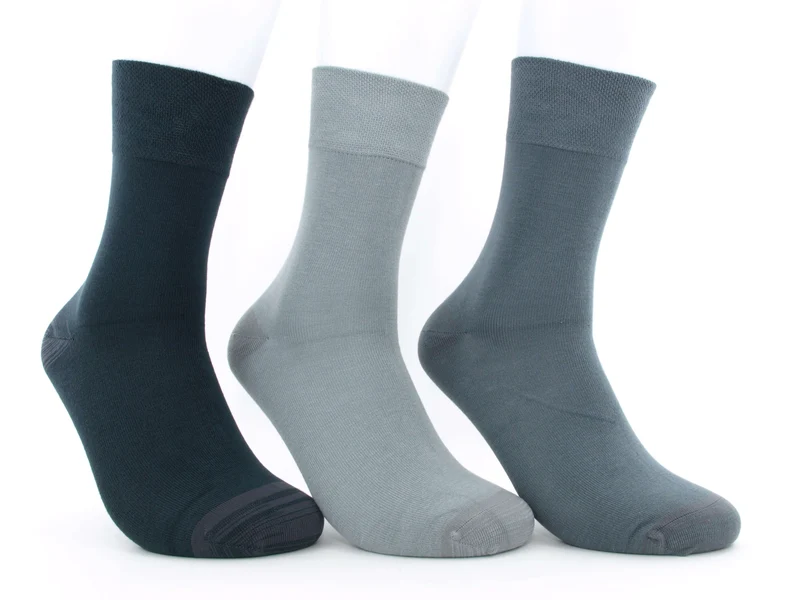 3 Paar Socken "Bambus" silber
