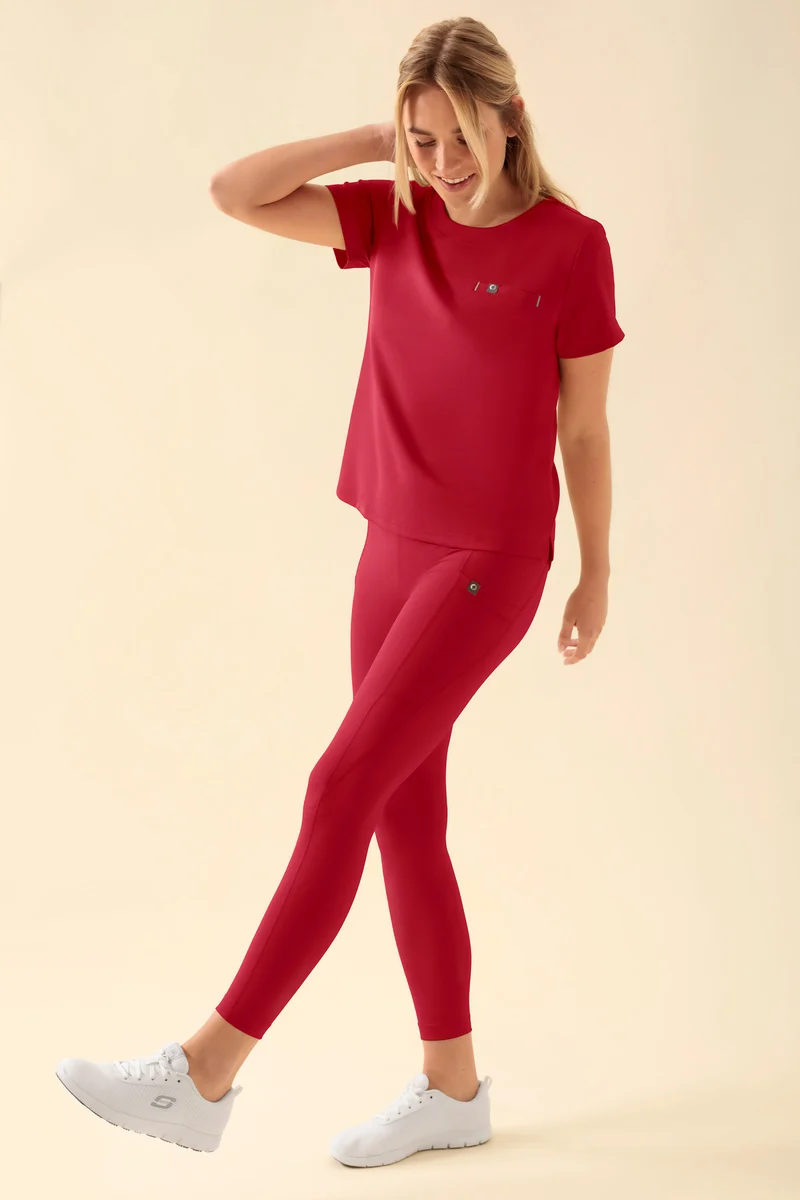 KAERE Leggings Damen - super elastisch rot