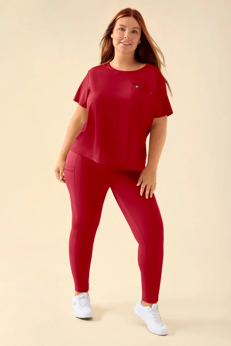 KAERE Leggings Damen - super elastisch rot