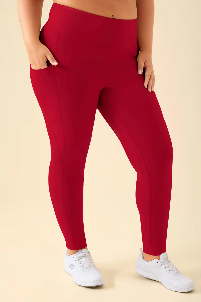 KAERE Leggings Damen - super elastisch rot