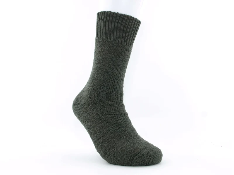 1 Paar Thermosocken Vollplüsch oliv