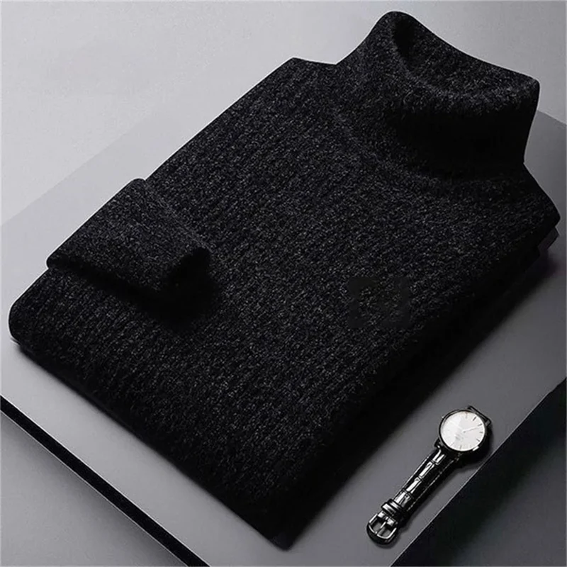 Herren Rollkragen Pullover Sweatshirt Pulli Zipper Sweater Shirt Langarmshirt