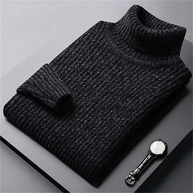 Herren Rollkragen Pullover Sweatshirt Pulli Zipper Sweater Shirt Langarmshirt