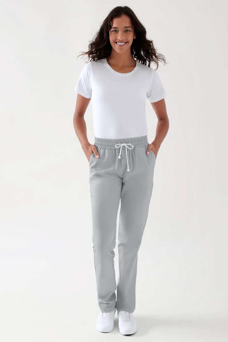 TENCEL™ Hose Unisex - Rundumgummibund perlgrau
