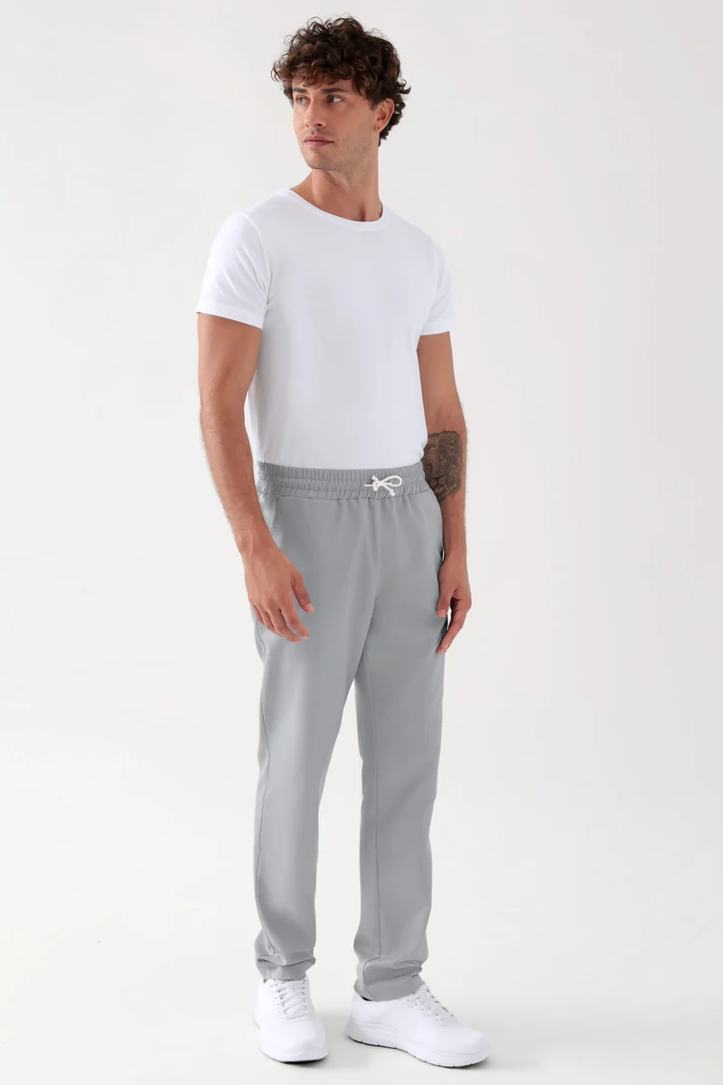 TENCEL™ Hose Unisex - Rundumgummibund perlgrau
